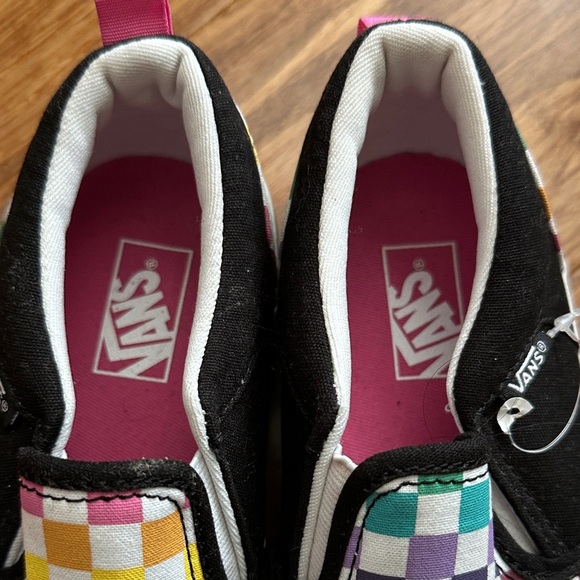 Vans Kids Colorful Checkered Slip-On Sneakers - Picture 3 of 5